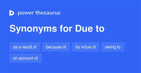 thesaurus due to